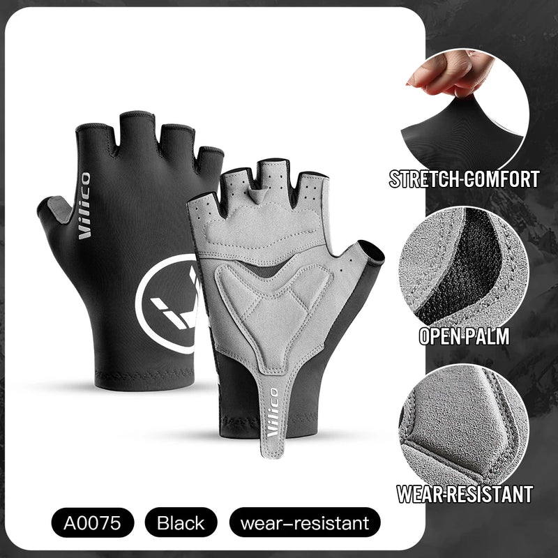 Breaking Wind Cycling Half-Finger Gloves – Anti-Slip & Breathable