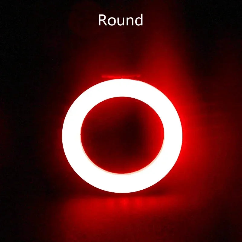 BUCKLOS Heart-Shaped Bike Tail Light – USB Rechargeable Waterproof Rear Lamp with 5 Lighting Modes