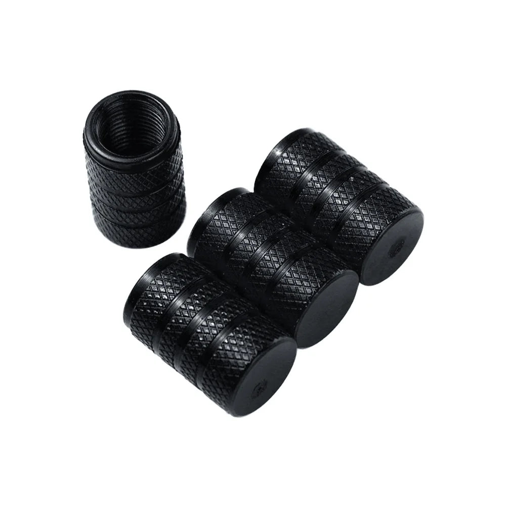 Universal Bicycle Tire Valve Caps CNC Machined Aluminium Alloy Presta Dust Covers 4 Pack