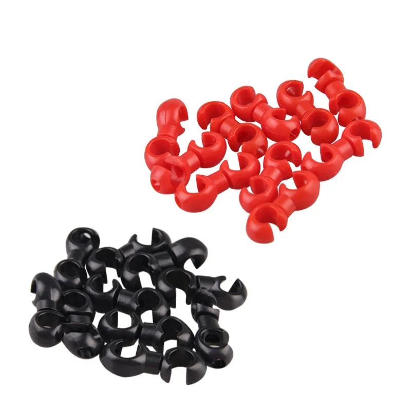 10pcs Bicycle MTB Brake Gear Cable Clips – Lightweight, Durable S-Style Buckle for Brake & Derailleur Lines