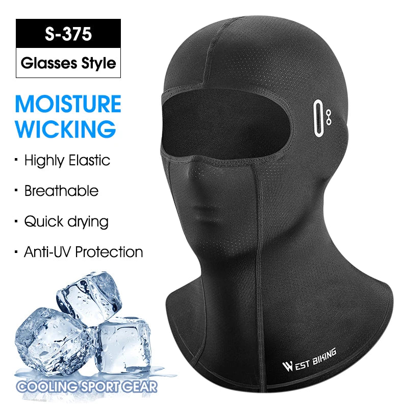 WEST BIKING Ice Silk Cycling Cap – Cooling, Breathable Summer Balaclava for MTB, Road Bike & Outdoor Sports