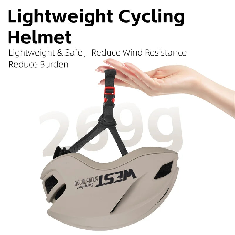 WEST BIKING Lightweight Road Cycling Helmet – Aerodynamic & Breathable Bike Helmet for Men & Women