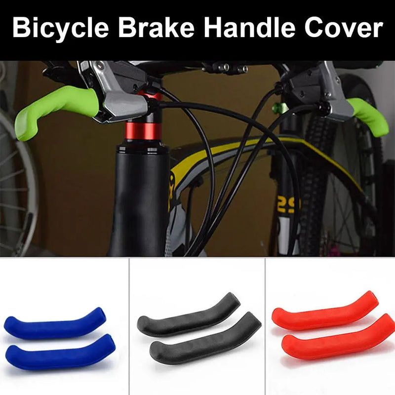 1Pair Bicycle Brake Handle Cover – Soft Silicone Grips for MTB & Road Bike Handlebar Protection
