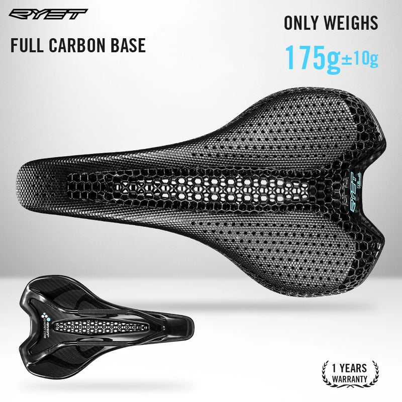 RYET Carbon 3D Printed Saddle – Ultralight, Ergonomic & High-Performance