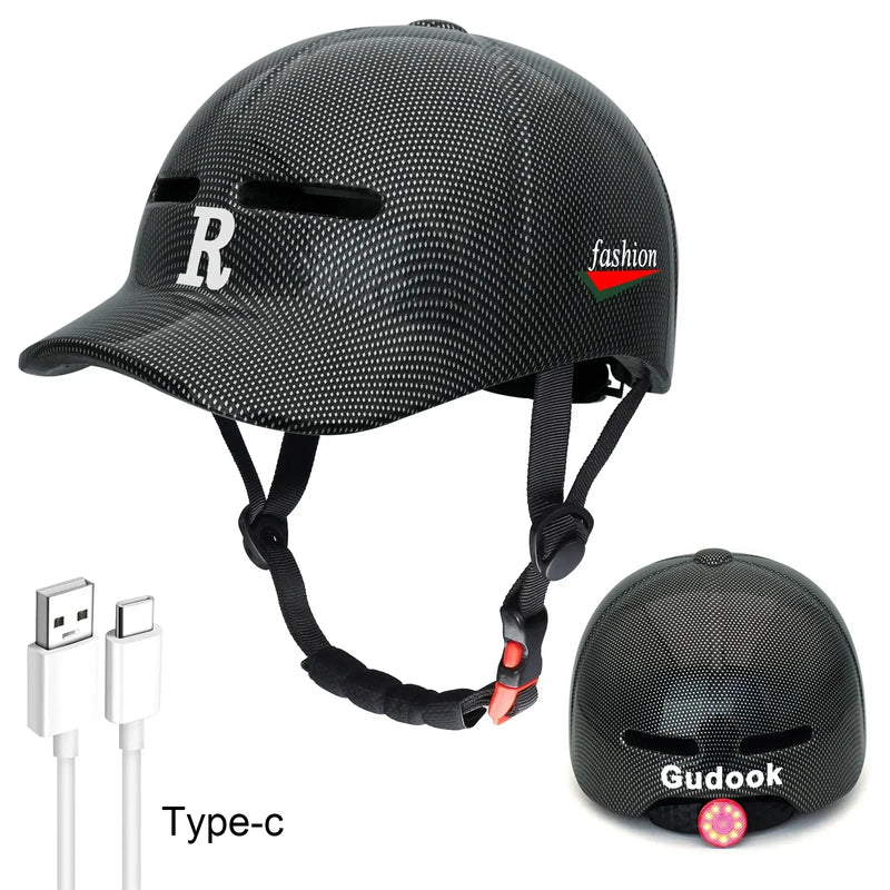 Fashionable Baseball Cap-Style Helmet – Lightweight, Adjustable & Shockproof for Motorcycles, Bikes & Scooters