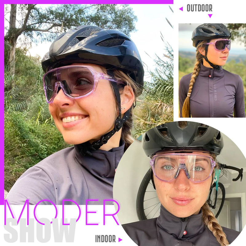 SCVCN Photochromic Cycling Sunglasses – UV400 Protection
