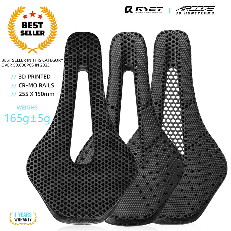 RYET 3D Printed Carbon Bike Saddle – Ultralight & Ergonomic