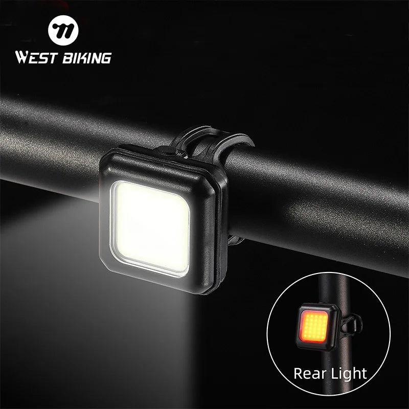 WEST BIKING Rechargeable Bicycle Light – IPX5 Waterproof, High-Brightness COB LEDs & Multiple Lighting Modes