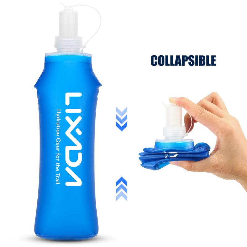 Lixada Soft Flask Water Bottle – Foldable, Leakproof, & BPA-Free