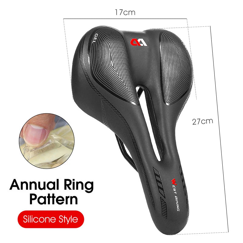 WEST BIKING MTB & Road Bike Saddle – Hollow, Breathable & Soft Shock-Absorbing Design