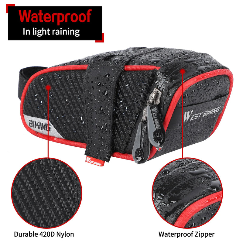 WEST BIKING Bicycle Repair Tool Kit – Portable Cycling Tool Set with Storage Bottle Bag & Pump