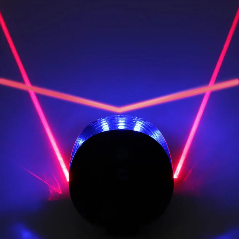 High-Intensity LED Bicycle Taillight – Waterproof, Laser Safety Warning & Multi-Mode Illumination for Night Riding