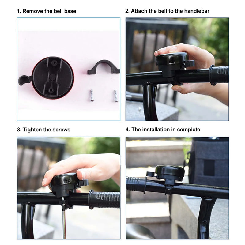 Children Bicycle Bell – Loud Sound, "I Love My Bike" Print, Easy Installation for Kids' Bikes