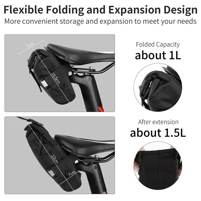WEST BIKING Bicycle Tail Bags – Waterproof Rear Seat Storage for MTB & Road Bikes