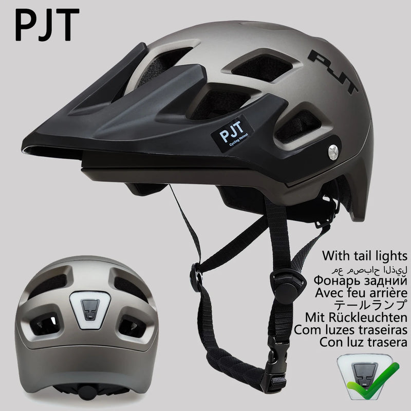CYCABEL Ultralight Cycling Helmet – USB Rechargeable LED Taillight & Sun Visor for MTB & Road Riding