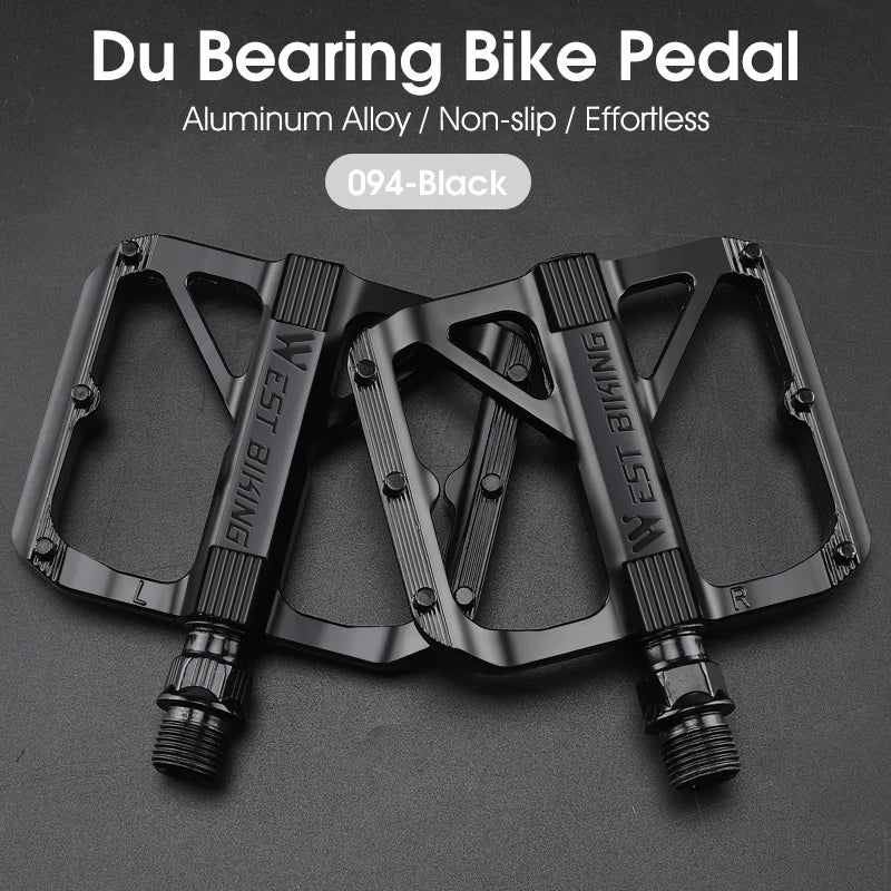 WEST BIKING MTB & Road Bike Pedals – Sealed DU Bearings, Anti-Slip & Durable Aluminum Alloy Construction