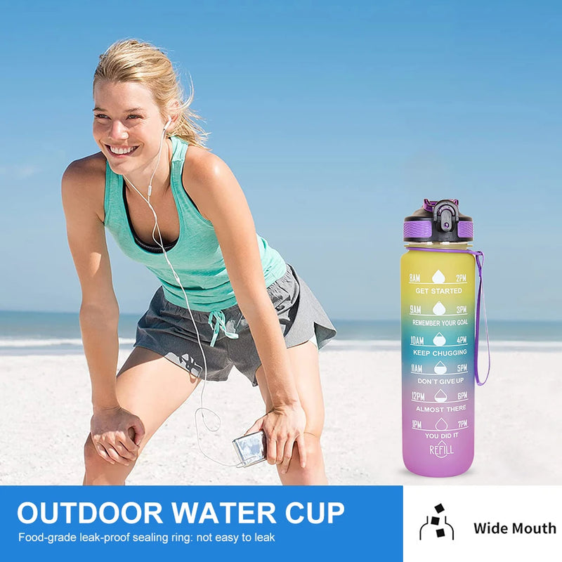 1L Portable Sport Water Bottle – Leakproof & Stylish for Outdoor Fitness & Travel