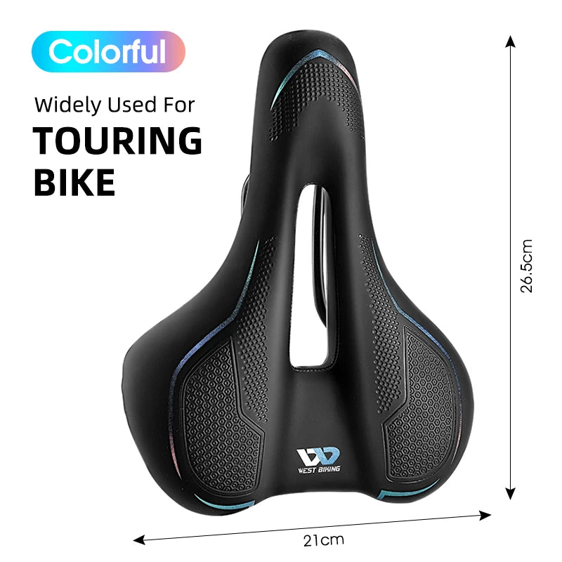 WEST BIKING MTB & Road Bike Saddle – Hollow, Breathable & Soft Shock-Absorbing Design