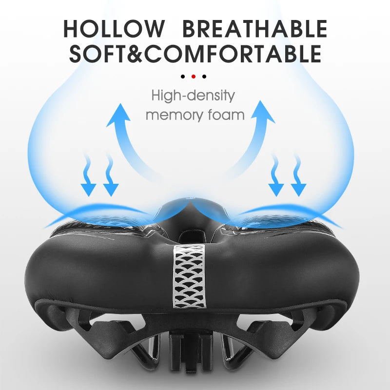 WEST BIKING Gel Silicone Bicycle Saddle – Comfortable, Shock-Absorbing Seat for MTB & Road Bikes