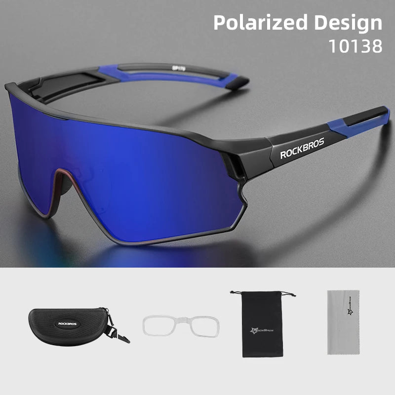 ROCKBROS Polarized UV400 Sunglasses - Sports Glasses for Cycling, Hiking, Golf, Outdoor Activities