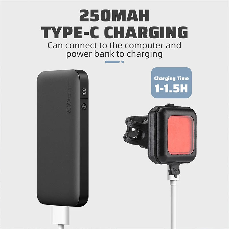 WEST BIKING Rechargeable Bicycle Light – IPX5 Waterproof, High-Brightness COB LEDs & Multiple Lighting Modes