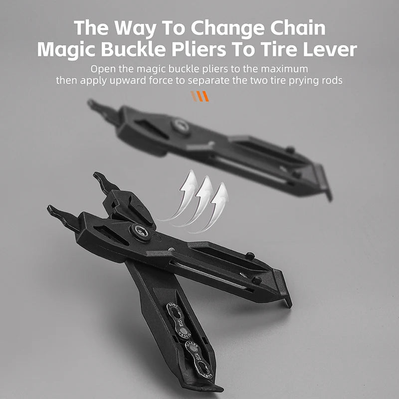 WEST BIKING Multifunctional Tire Lever & Chain Buckle Pliers – Portable Bike Repair Tool Set