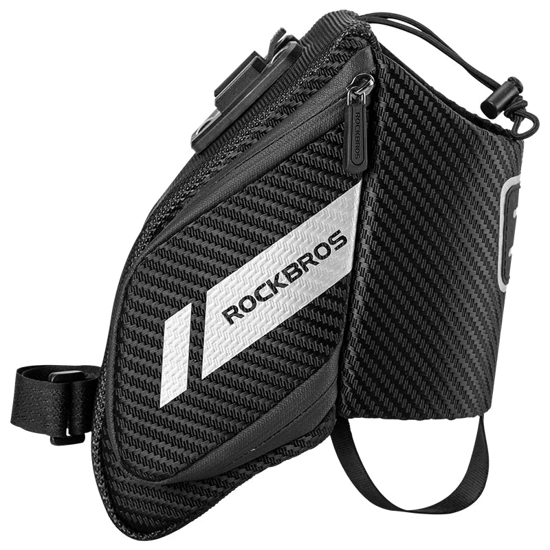 ROCKBROS 1.5L Bicycle Bag with Water Bottle Pocket – Water Repellent, Reflective MTB Road Bike Bag