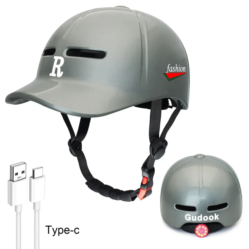Fashionable Baseball Cap-Style Helmet – Lightweight, Adjustable & Shockproof for Motorcycles, Bikes & Scooters