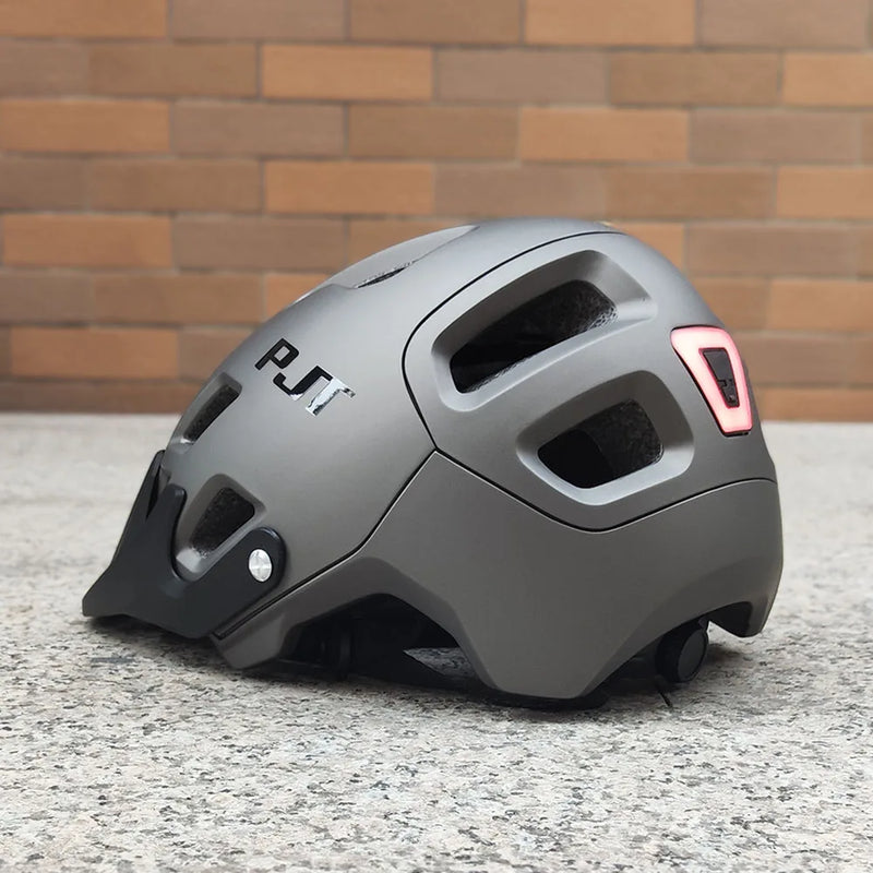 CYCABEL Ultralight Cycling Helmet – USB Rechargeable LED Taillight & Sun Visor for MTB & Road Riding