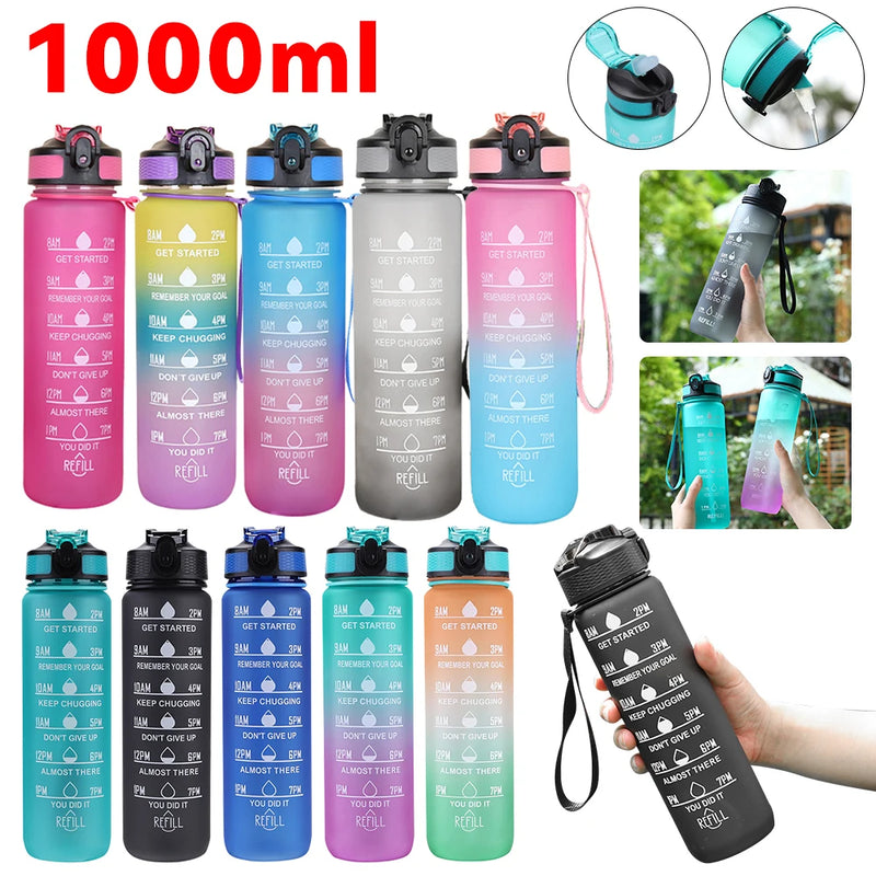 1L Portable Sport Water Bottle – Leakproof & Stylish for Outdoor Fitness & Travel