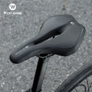 WEST BIKING Ultra-Light Hollow Bicycle Saddle – Breathable, Shock-Absorbing & Non-Slip for Road & MTB Cycling