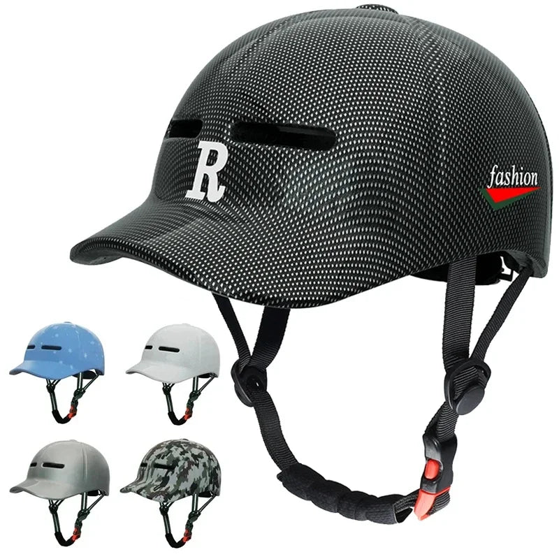 Fashionable Baseball Cap-Style Helmet – Lightweight, Adjustable & Shockproof for Motorcycles, Bikes & Scooters