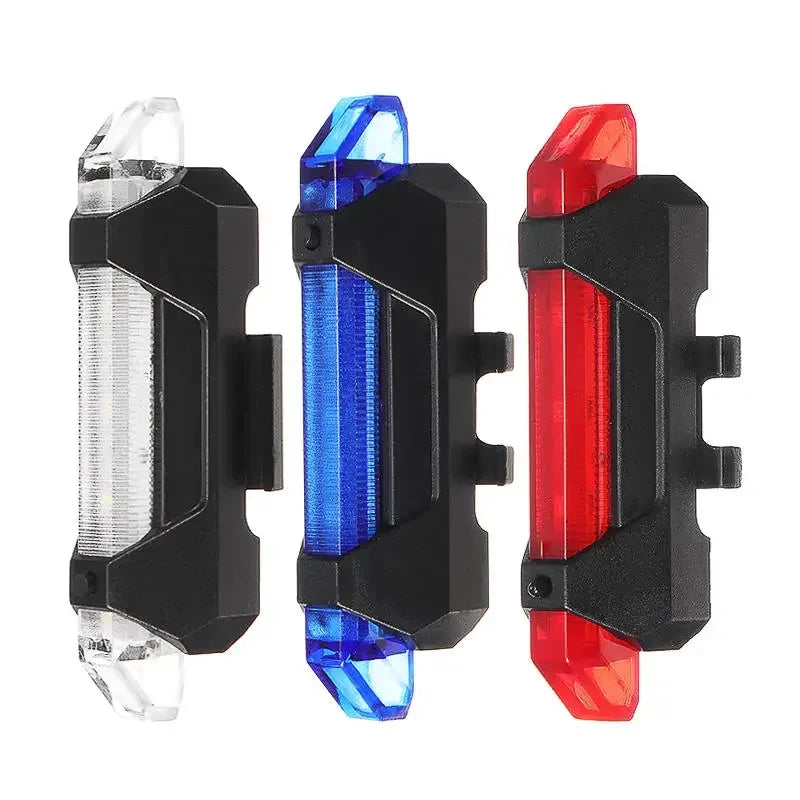 Bicycle Rear LED Light – USB Rechargeable, Waterproof Tail Lamp for MTB & Road Bikes