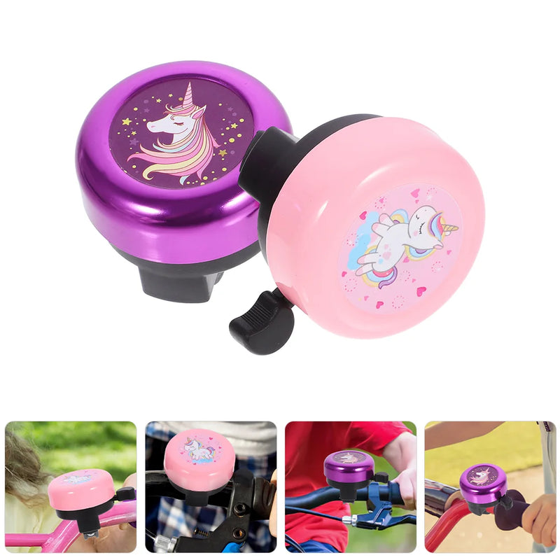 2 Pcs Bicycle Bell – Cute Unicorn Design, Loud Crisp Sound for Bikes, Scooters & Tricycles