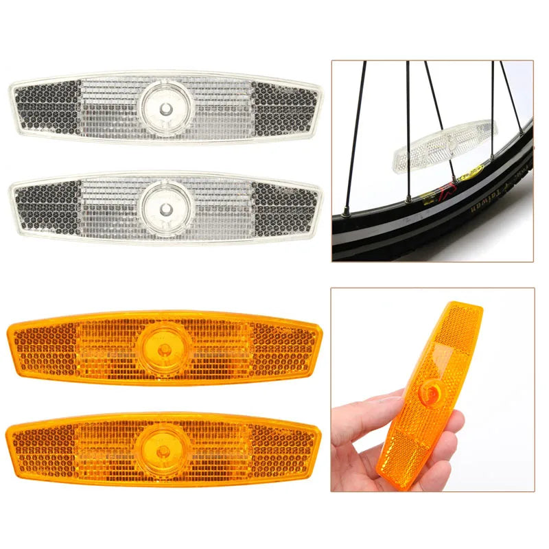 TOOPRE High-Reflectivity Spoke Mount Bicycle Warning Light – No Battery Required, Easy Clip-On Safety Accessories
