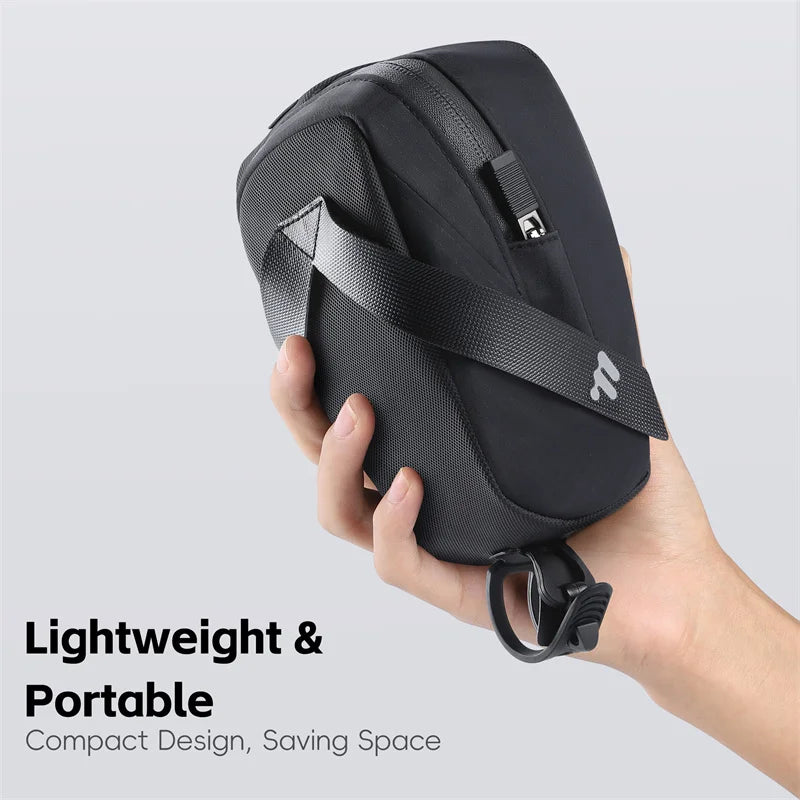 WEST BIKING Portable Waterproof Bicycle Saddle Bag – Compact, Durable & Rainproof for Cycling Gear Storage