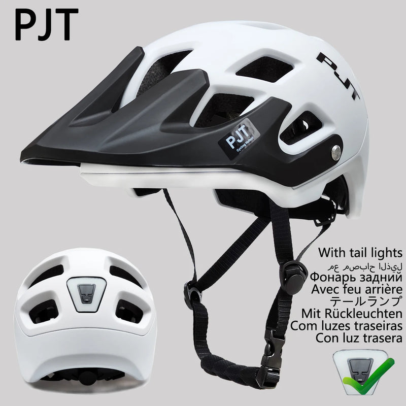 CYCABEL Ultralight Cycling Helmet – USB Rechargeable LED Taillight & Sun Visor for MTB & Road Riding