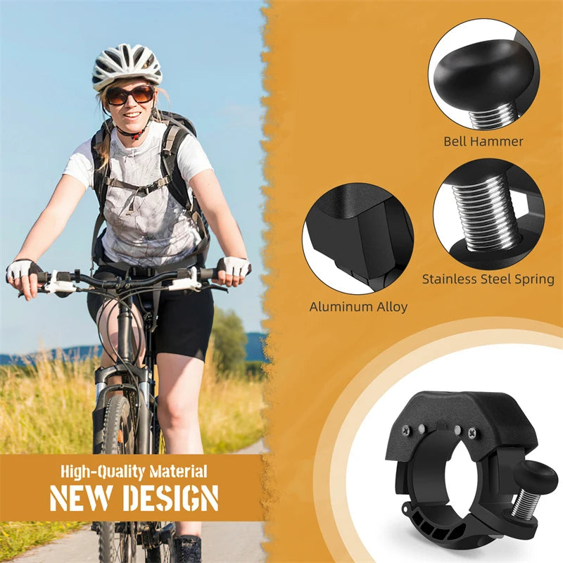 WEST BIKING MTB Road Bike Mini Bell – Loud, Clear Ringtone for 22.2-31.8mm Handlebars