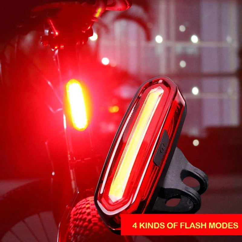 Waterproof LED Bike Tail Light – USB Rechargeable Cycling Rear Lamp for Mountain & Road Bikes