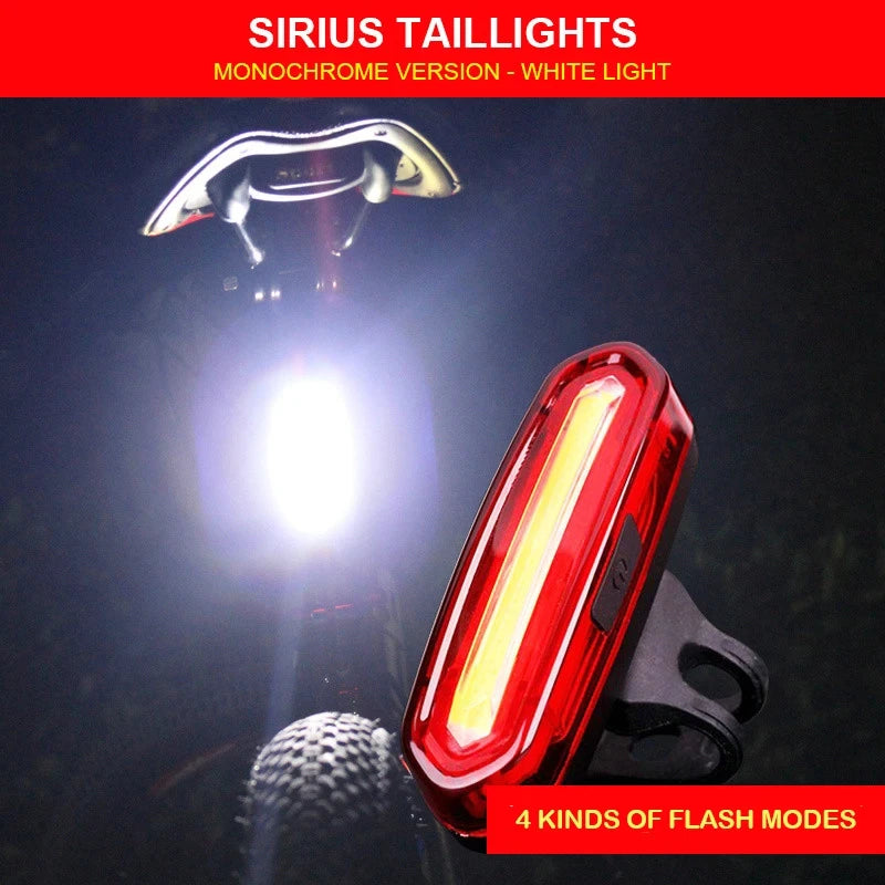 Waterproof LED Bike Tail Light – USB Rechargeable Cycling Rear Lamp for Mountain & Road Bikes