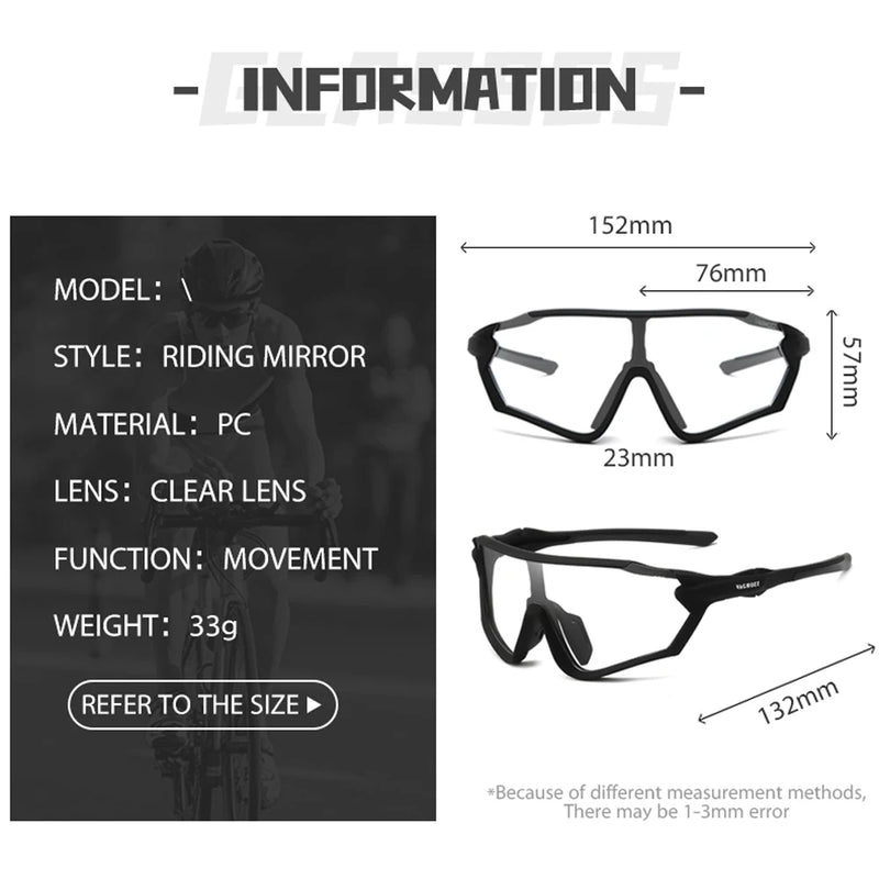 VAGHOZZ UV400 & Photochromic Cycling Glasses – Premium Outdoor Sport Eyewear