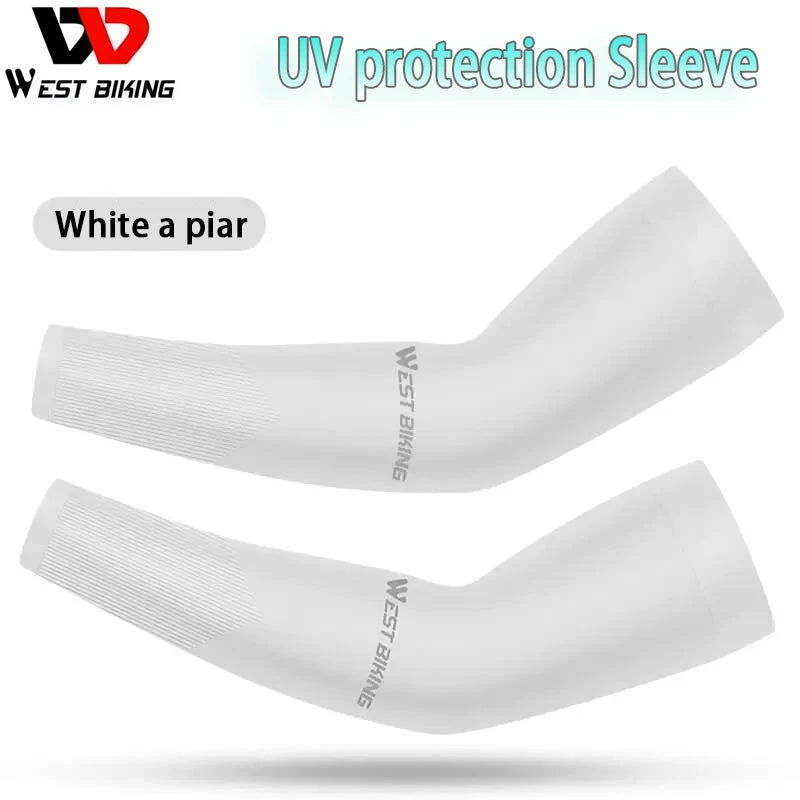 WEST BIKING Ice Silk UV Protection Sleeves – Breathable, Quick-Dry & Sunproof for Cycling & Outdoor Sports
