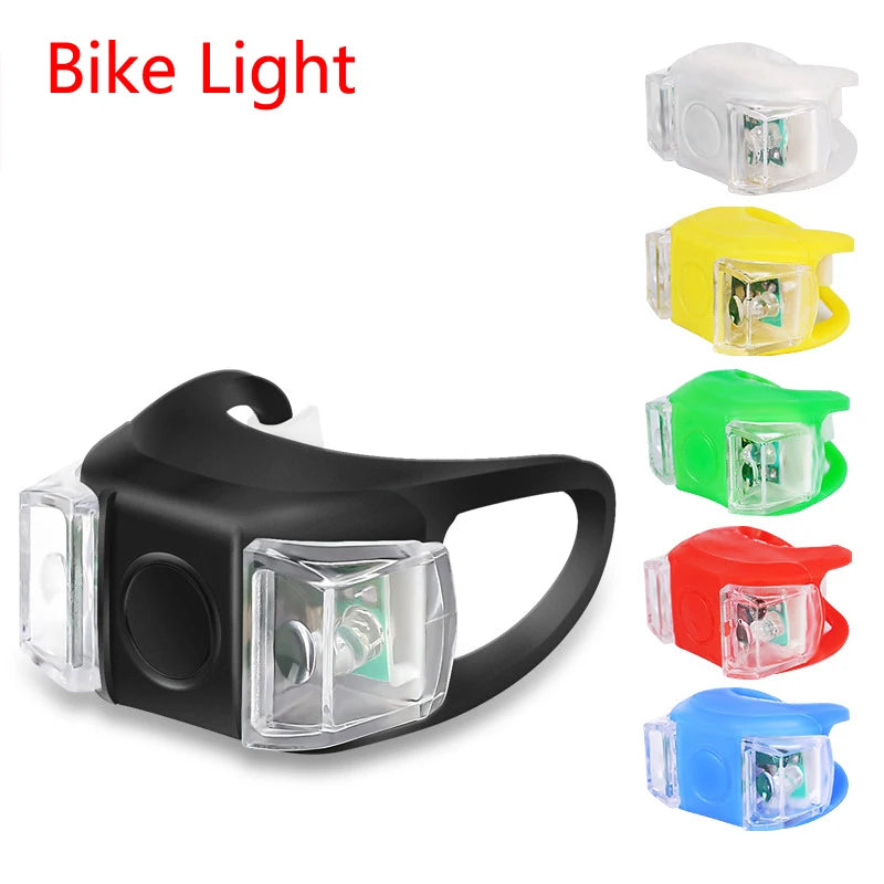 Bike Bicycle Light – 6th Generation Frog Light, AG10 Battery, Waterproof Silicone LED Warning Light