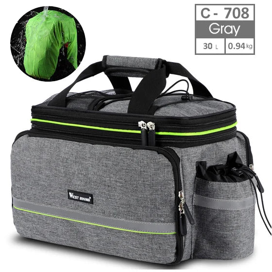 WEST BIKING Waterproof Bicycle Saddle Bags – Expandable 3-in-1 Rear Trunk Bags for Travel & Commuting