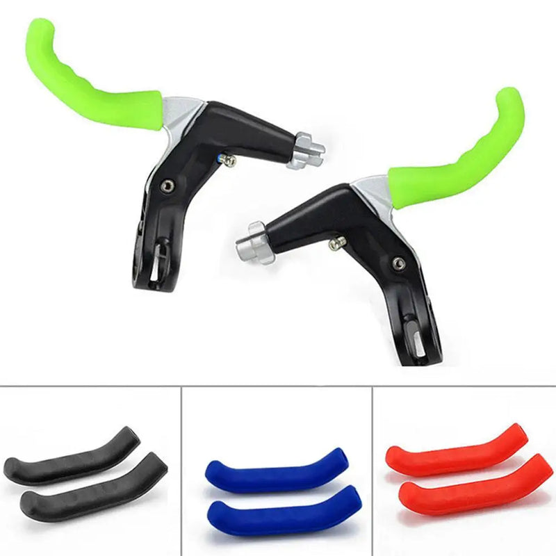 1Pair Bicycle Brake Handle Cover – Soft Silicone Grips for MTB & Road Bike Handlebar Protection