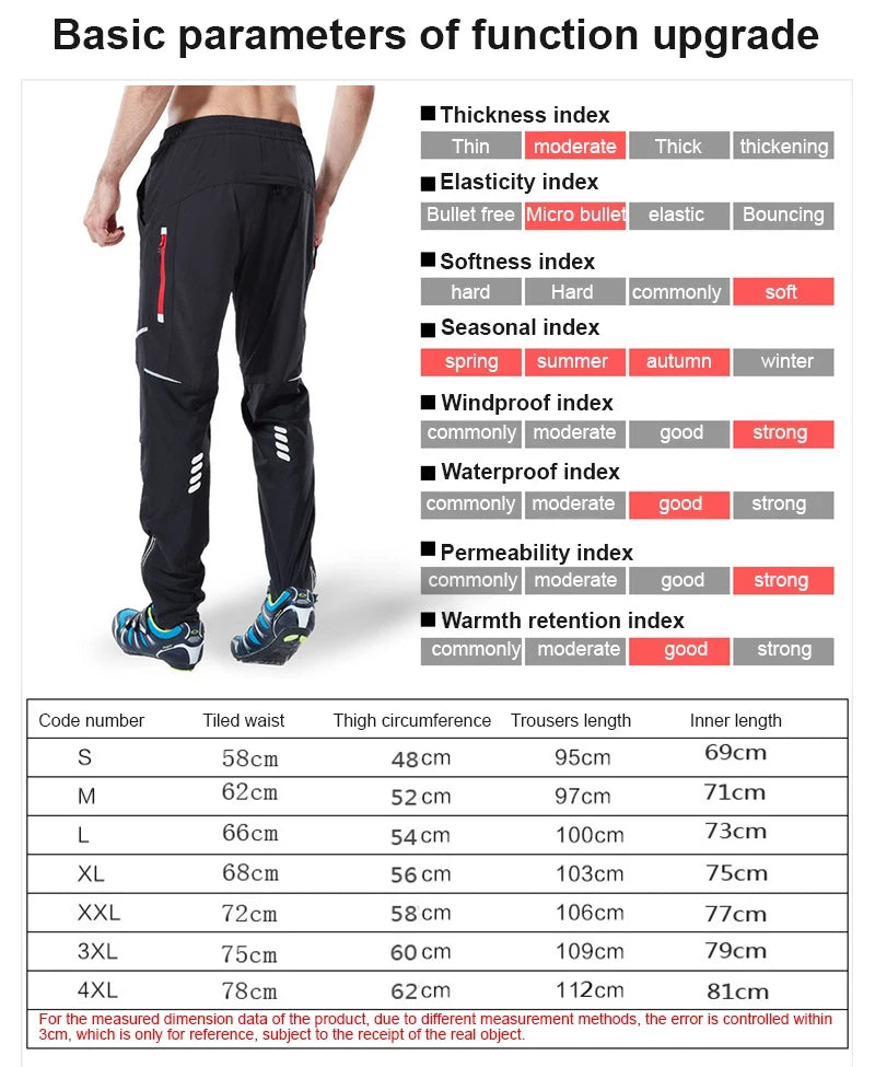 WEST BIKING Windproof Cycling Pants – Quick-Dry Bicycle & Fitness Trousers