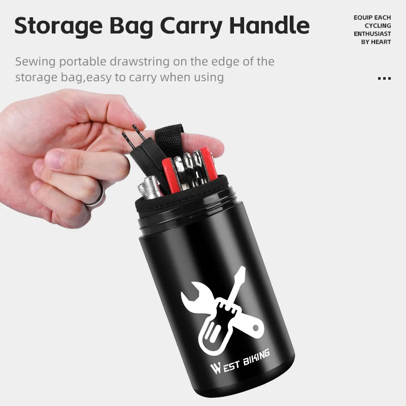 WEST BIKING Bicycle Tool Storage Capsule – Compact, Waterproof & Stylish Repair Kit for MTB & Road Bikes