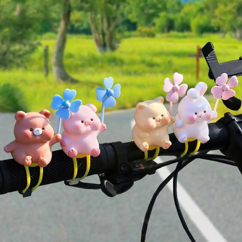 Wind-Broken Rubber Bicycle Ornament – Cute Animal Propeller Decoration for Bikes & Electric Scooters
