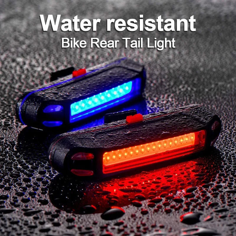 Bicycle Rear Light – Waterproof USB Rechargeable LED Safety Taillight for Night Riding