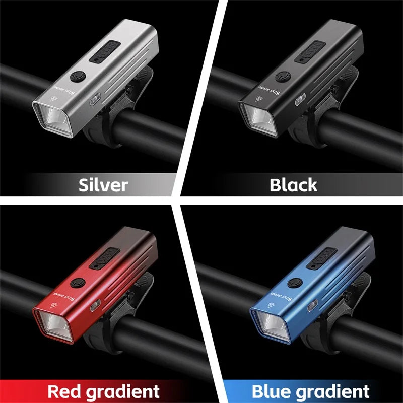 WEST BIKING USB Rechargeable Bike Light with Rear Warning Lamp – 250LM High-Brightness Cycling Headlight